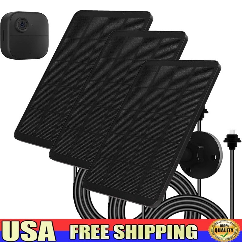 Solar Panel Blink Outdoor 4 Waterproof High Efficiency 360° Adjustable Mount New