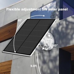 YC techcam 5W Solar Panel Outdoor Wireless Security Camera Waterproof opened box