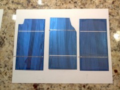 3×6 SOLAR CELLS (73) & tabbing wire BROKEN/Chipped