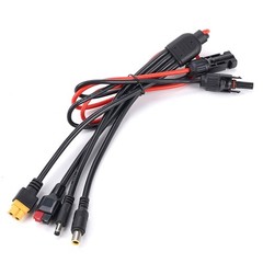 3ft Solar Panel Extension Cable 4in1 Solar Connector for Portable Power Station