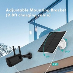 Flexible Installation 5W Solar Panel for Security Cameras – Waterproof & Durable