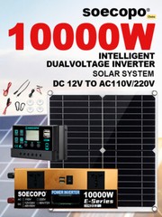 SOECOPO 10000W Solar System 300W Panel 100A MPPT Controller Smart Inverter