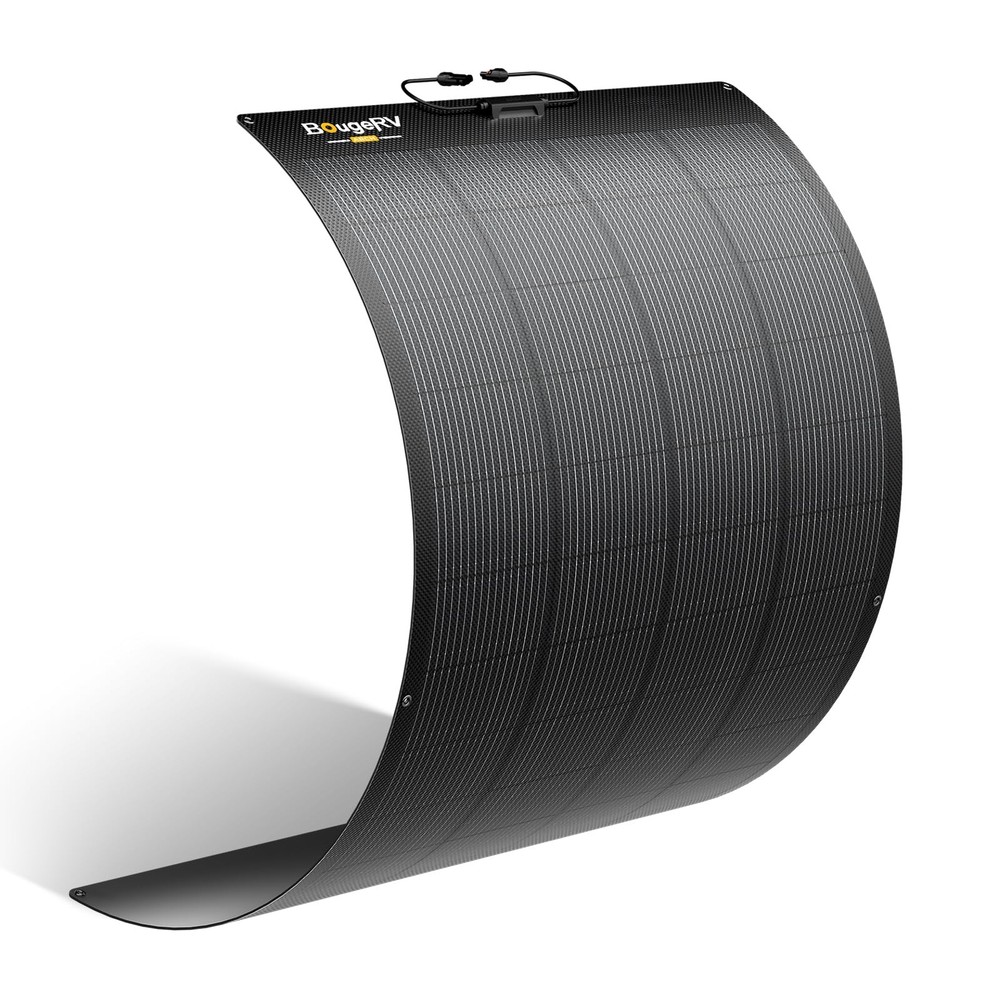 BougeRV Arch 200W 12V Fiberglass Flexible Solar Panel for Home Boat RV Camping