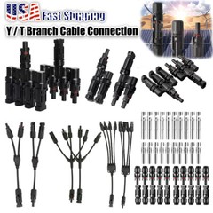 Solar Panel Y / T Branch Cable Connection Waterproof Connector Extension Adapter