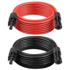 Solar Panel Extension Cable – 8AWG 20FT Solar Wire with Female & Male Waterpr…