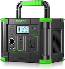 Portable Power Station 300W, 288Wh Solar Generator with 60W USB-C PD Output, 11