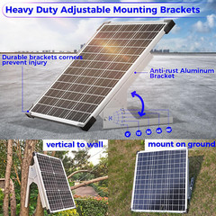 50W Solar Panel Kit, 12V Solar Battery Trickle Charger Maintainer + 10A MPPT Cha