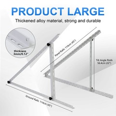 45inch Adjustable Solar Panel RV Tilt Mount Brackets RV System Roof Flat Surface