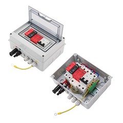Solar DC PV Combiner Box 600V 1 String 15A Fuse 63A Breaker On/Off Grid