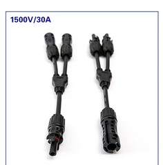 Parallel Connector 2-to-1 PV 1000V 30A Branch Adapter Cable For Combiner Box