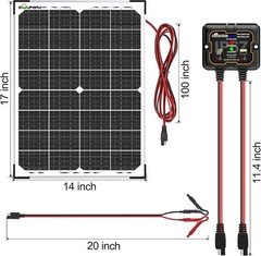 30W Monocrystalline Solar Panel Kit – MPPT Controller & 360 Adjustable Bracket