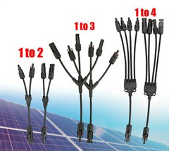 Solar Panel Y Branch Cable Connection Waterproof Adapter Connector Extension
