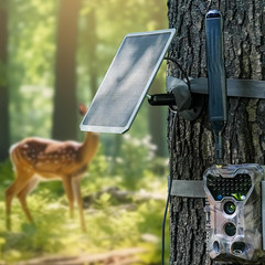 SP350 Solar Panel 5200mAh for Trail Cameras with 13ft Cable and Rechargeable Bat