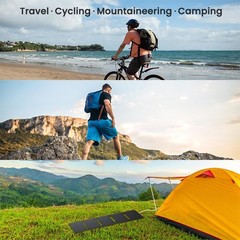 40W Portable Solar Panel Charger – Foldable, Waterproof, USB-C, QC3.0 for Campin
