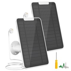 5W Solar Panel for Nest Camera – IP65 Waterproof, 13ft Cable, 2 Pack, Outdoor/In