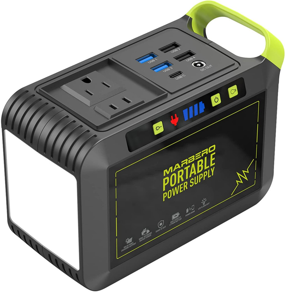 Portable Power Station 88Wh Solar Generator 120W Battery Backup Camping RV Emer