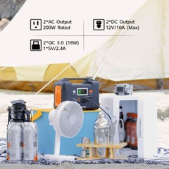 Flashfish 40800mAh/151Wh 200W Solar Generator Power Station Outdoor Camping L7G0