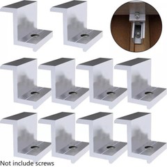 10Pcs Solar Panel End Clamps Solar Panel Z Bracket Aluminium Mounting