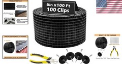 100FT Solar Panel Bird Guard – Rust-Resistant Mesh with 100 Fastener Clips