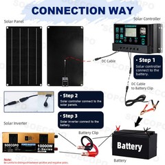 10000W Inverter 800WSolar Panel Solar Power Generator 100A Home 110V Grid System