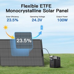 100W Flexible Solar Panel for Portable Power Station Solar Energy System Charger