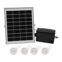 Portable Station Solar Panel Power Inverter Electric Generator Set +4 LED Light