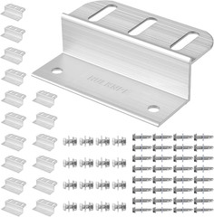 Z Brackets Solar Panel Mounting Kit (16 Pack) Heavy Duty Multi-Slot Aluminum Cor