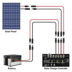 3 Feet 10AWG Solar Extension Cable with Solar Panel Female and Male Connector…