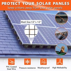 6inx50/100/120 FT Solar Panel Bird Guard Critter Guard Roll Kit 100pcs Fasteners