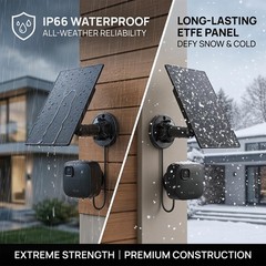 2 Pack Solar Panel for Blink Camera Outdoor 4, 2K+, 3rd Gen, XT2 and XT | Sma…