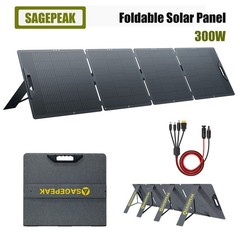 300W Portable Foldable Solar Panel for Emergency Home RV Van Off Grid Camping