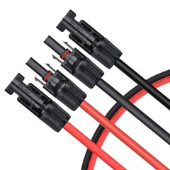 10 AWG Solar Panel Extension Cable Wire Connector IP67 Black + Red Set Cable