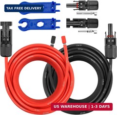 10AWG Solar Extension Panel Cable – 50FT Solar Wire with Waterproof Female and M