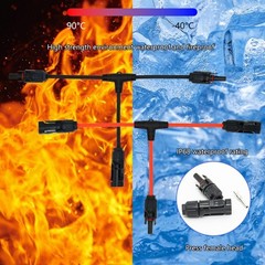 Upgrades 30A 1000V 6mm² Solar Panel Branch Cable Connection Pair for Connection