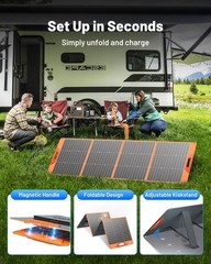 200 Watt Portable Solar Panel for Power Station, 24% High Efficiency Foldable…