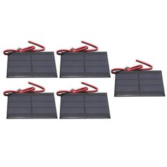 5Pcs Mini Solar Panel Battery Cell Board Module With 30cm Wire DC 0.65W 1.5V