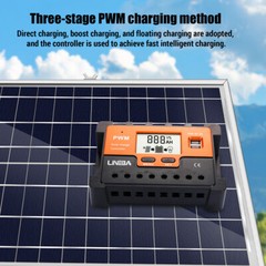 PWM Solar Charge Controller 100A 60A 12V 24V 48V Dual USB Battery PV Regulator