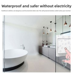 Remote Control Wireless Waterproof Switch No Batteries Required For Lighting