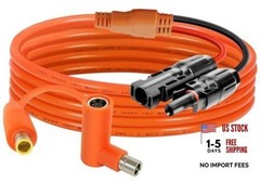 Solar Connector to DC 8mm Adapter Cable 12AWG + 14AWG Tinned Copper Wire 10FT