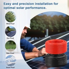 10 AWG Solar Panel Extension Cable 60Ft Tinned Copper Wire for RV, Boat, Outdoor