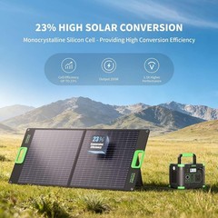 100W Portable Solar Panel for Power Station Generator, 20V Foldable Solar Cel…