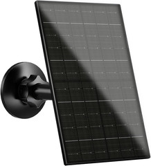 6W Security Camera Solar Panel, 5V USB-C/USB Solar Charger Compatible with Recha