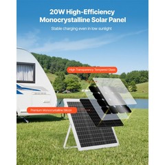 Uimoso 20W 12V Solar Battery Charger Maintainer with MPPT Controller