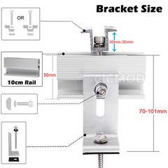 Solar Panel Rail Bracket Mounting Mid/End RV Boat Roof Mount Fixing Aluminium