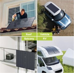 ALLPOWERS Flexible Solar Panel Charger 200W 32V IP68 Mono For Generator Outdoor