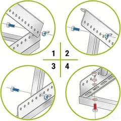 1/2Pair Solar Panel Ground Mount Bracket Roof Surface Adjustable Frame Foldable
