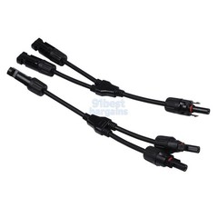 Solar Panel Y Branch Waterproof Adapter Connector 1 to 2 MC4 Extension Cable
