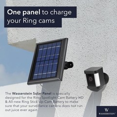 360-Degree Mounting Solar Panel for Ring Security Cameras – Easy Install, 1-Pack