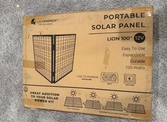 Lion Energy 100 Watt 12V Portable Solar Panel for RV, Outdoor Camping and Travel
