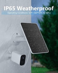 Solar Panel for Security Camera 5W Solar Panel Charger Compatible with Eufycam
